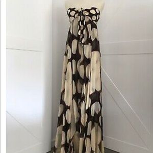 Diane Von Furstenberg strapless silk maxi dress